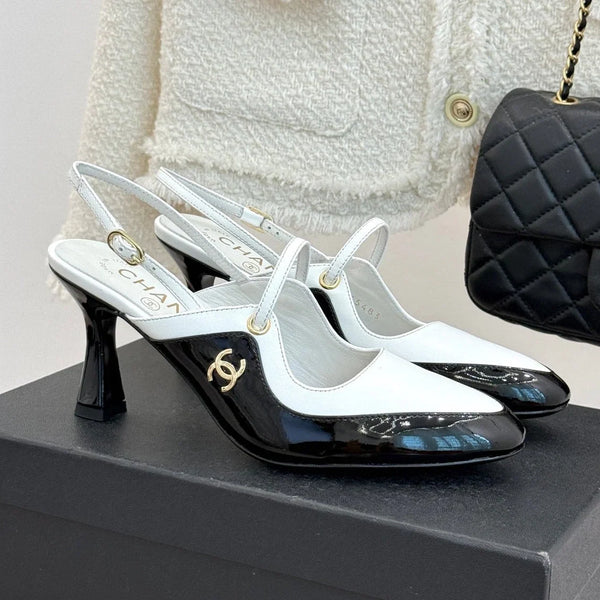 CC 2026 Two-Tone Slingback 70mm Leather 671568