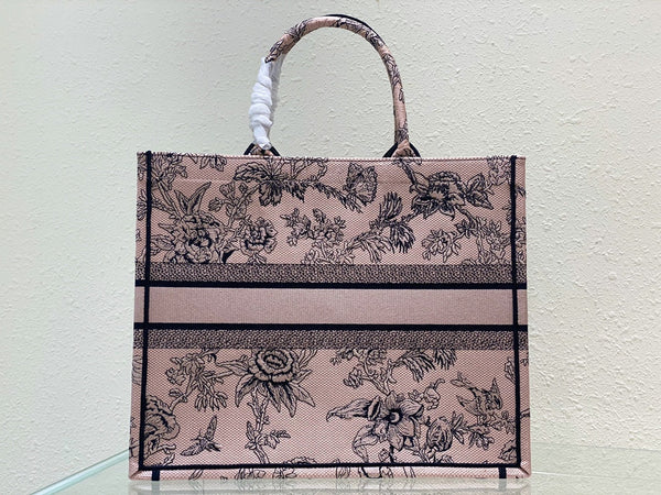 Large CD Book Tote 42cm Jardin Botanique Pink