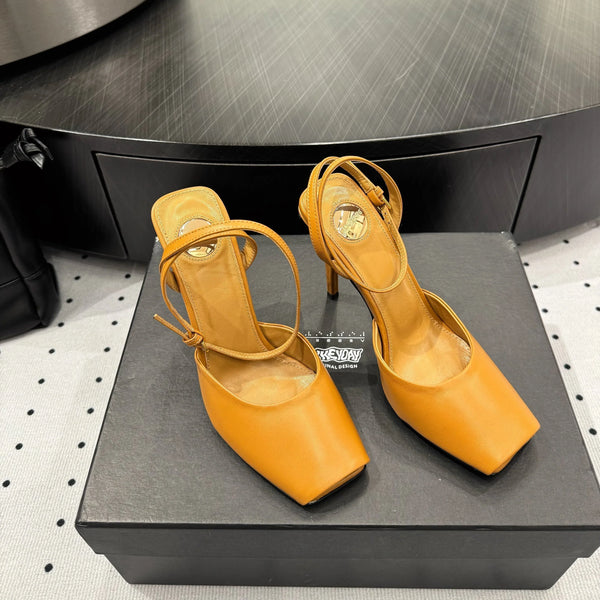 YSL 26S Square-Toe High Heels 105 Mm Calfskin