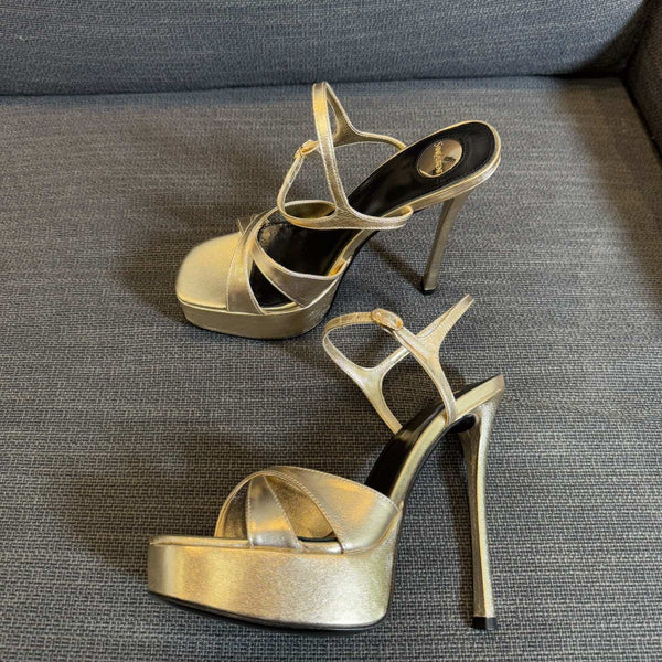 YSL 26S Cross-Strap Sandals 150 Mm Calfskin