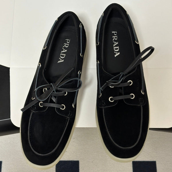 Prad 2026 Lace Up Boat Shoes Suede 151260