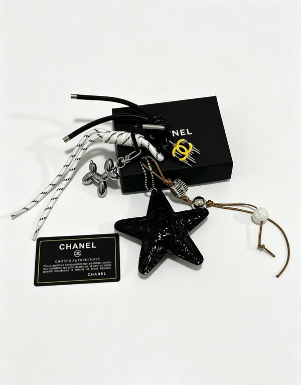 CC Bag Charm With Black Star