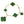 MAGIC CLOVER MALACHITE GOLD BRACELET 5 MOTIFS