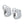 CRUSH DIAMOND SILVER EARRINGS