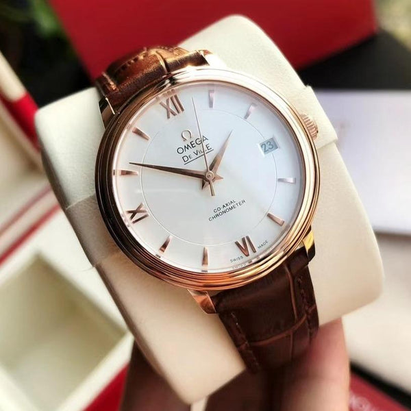 DE VILLE PRESTIGE 39.5 ROSE GOLD CASE MOP DIAL