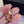 CRUSH EARRINGS QUILTED PINK GOLD