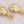 DOUBLE C GOLD BLACK DROP EARRINGS