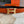H CONTANCE BELT 32MM GOLD BUCKLE BLACK ORANGE LEATHER