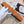 H TONIGHT BELT 38MM ORANGE BLACK LEATHER