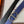 H TWIN REVERSIBLE BELT 32MM BLACK SILVER BUCKLE BLACK BLUE LEATHER