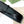 G BELT SILVER SQUARE INSTALL BUCKLE BLACK LEATHER 4.0CM