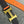 H BELT GOLD BUCKLE 38 MM SMOOTH ORANGE LEATHER REVERSIBLE