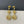 LUCKY STAR GOLD DIAMOND MOP 3 MOTIF DROP EARRINGS