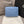 MINI SQUARE FLAP BAG 17CM BLUE CAVIAR SILVER HARDWARE