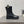 CC 25S Round-Toe Zippered Ankle Boots in Black Cowhide and Embroidered Latticework 442503