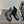 CC 25S Round-Toe Electric Embroidered Thick-Sole Ankle Boots in Black Cowhide and Embroidered Latticework 442495