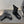 CC 25S Round-Toe Electric Embroidered Thick-Sole Ankle Boots in Black Glossy Cowhide and Embroidered Latticework 442494