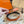 H COR BAROQUE BELT 24MM GOLD BUCKLE & REVERSIBLE ORANGE AND BLACK LEATHER
