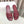 CD DWAY flat flip-flop colorblocked logo embroidery burgundy 15mm cowhide