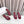 CD DWAY flip-flop colorblocked logo embroidery burgundy 45mm cowhide