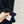 Miumiu Detachable Shirt Cardigan Black Mix Blue Collar and Cashmere
