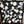 CC 25 Scarf 140cm Black and White Silk Cashmere 825604