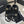 CC 25B Thick-Sole Casual Sandals with Velcro Black Fabric 489314