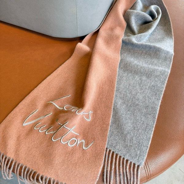 LV Scarf 180cm Double-Sided Sheep Wool 838268