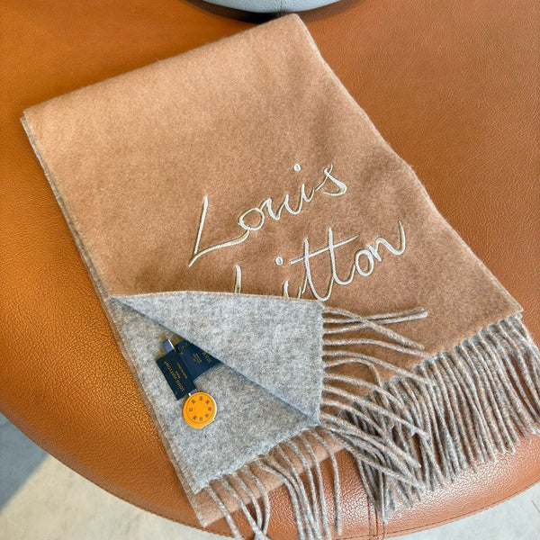 LV Scarf 180cm Double-Sided Sheep Wool 838266