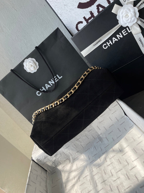 CC 25A Tote Bag 33cm Black Suede