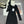 CC 25K Bow Series Off-Shoulder Dress Black Wool