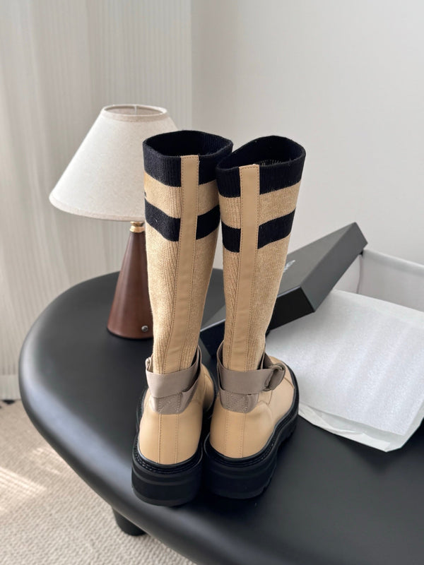 CC 25K High Sock Boots Beige Flyknit 507997