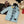 Canada Goose Children Jacket Wolf Fur Light Blue Polyester Cotton