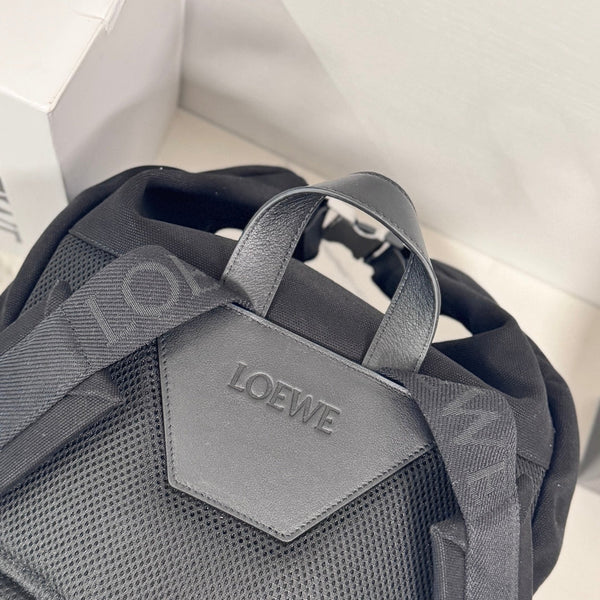 Loewe Flex Canvas Backpack 41 in Black mix Brown Suede 274289