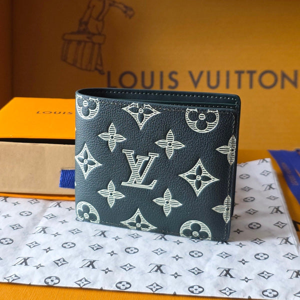 LV Multiple 11.5 Dark Gray Wallet in Montgomery Calfskin 274802