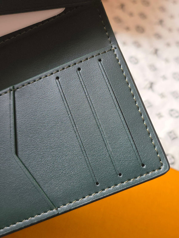 LV Pocket Dark Gray Wallet in Montgomery calfskin 274803