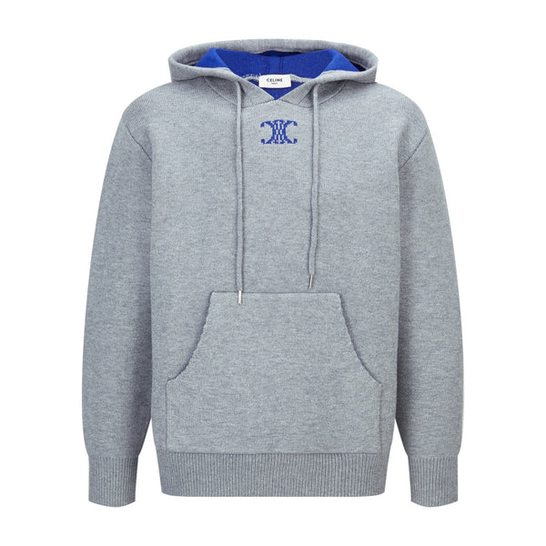 LOEWE Arc de Triomphe Jacquard Logo Knit Hoodie 331216