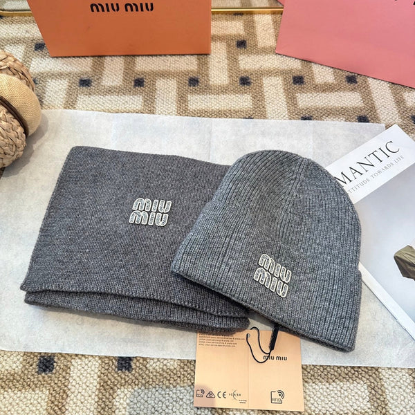 Miu Miu Gray Wool Knit Set 979747