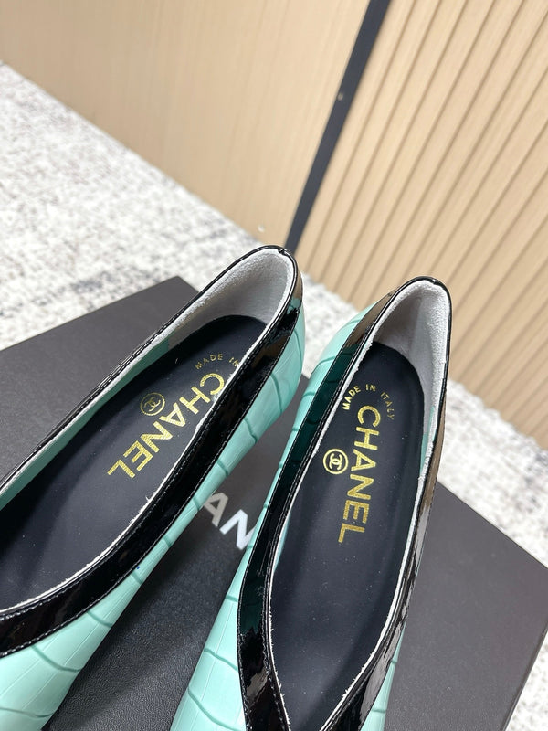 Chanel 26 Closed-Toe Slingback Mint Green in Cowhide 591408