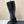 Chanel Croc-Embossed Square-Toe Black High Boots in Cowhide 591398