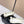 Chanel Interlocking CC Logo White Black Ballet Flat in Lambskin 591389