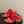HM Lipari 70 Chunky Heeled Sandal Series Red in Suede 594330
