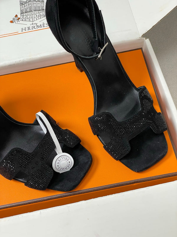 HM Joy Sandal 100 Black in Suede 593803