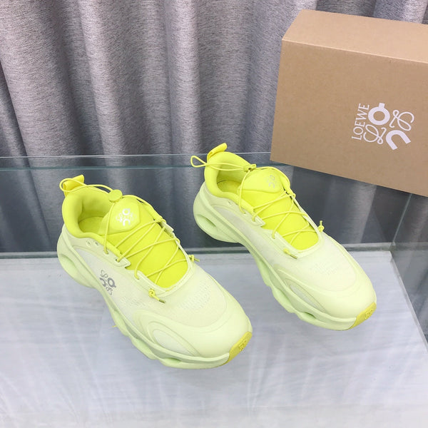 Loewe 2025 x On Cloud Solo Running Sneakers Green Nylon Calfskin 597428