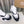 Loewe x on Angpao Couple Running Sneakers White Black Nylon Calfskin 597423
