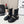 Chanel Chain Sock Ankle Boots Black Wool Flyknit 597917