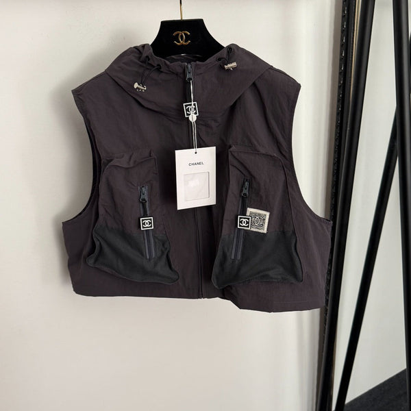 Chanel Sleeveless Hooded Workwear Vest