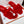 HM Oran Sandal Red Wool Velvet 598193