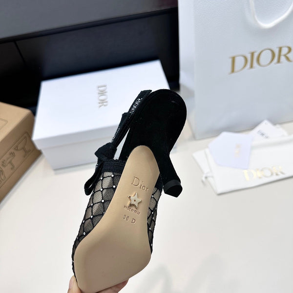Dior J'Adior Slingback High-Heel 65 Black in Sheepskin 598143