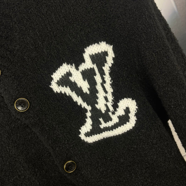 Louis Vuitton 26SS Thick Knit Jacquard Large Logo Knit Cardigan 494071